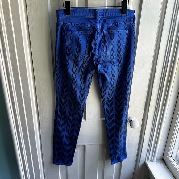 Current Elliott Ankle Skinny Cobalt Chevron Jeans - Picture 6 of 8